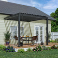 10x10 Evanston Wall Mounted Louvered Pergola