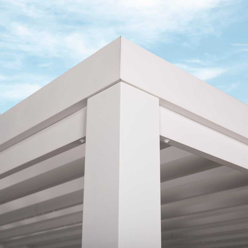 14x10 Windham Modern Steel Pergola With Sail Shade Soft Canopy