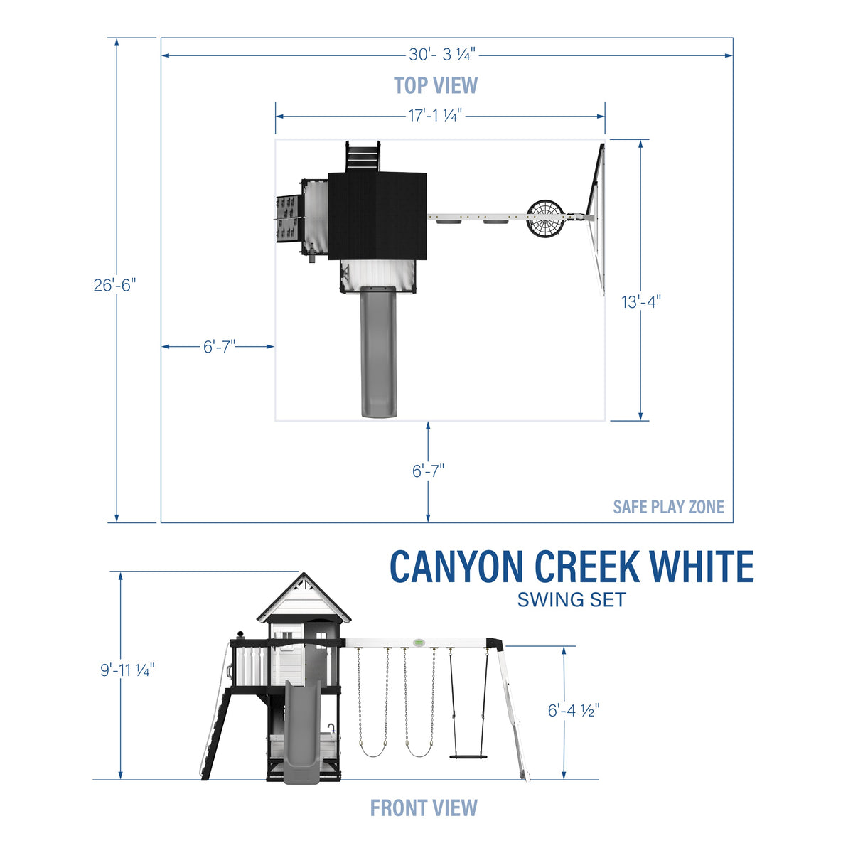 Canyon Creek Swing Set – White