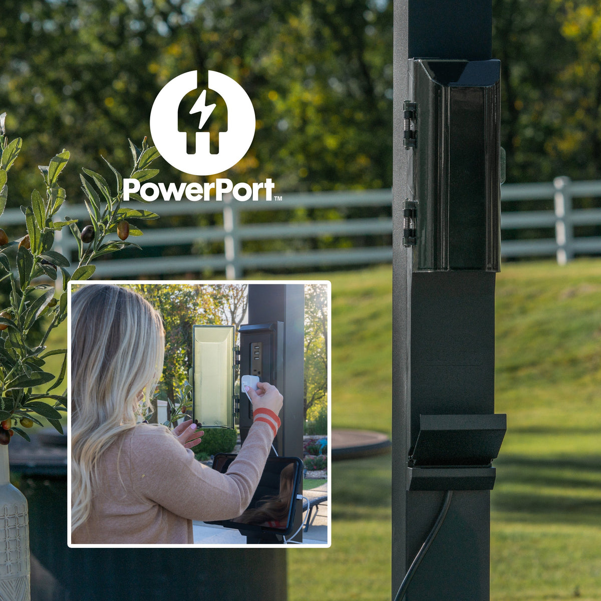 20x10 Evanston Wall Mounted Louvered Pergola