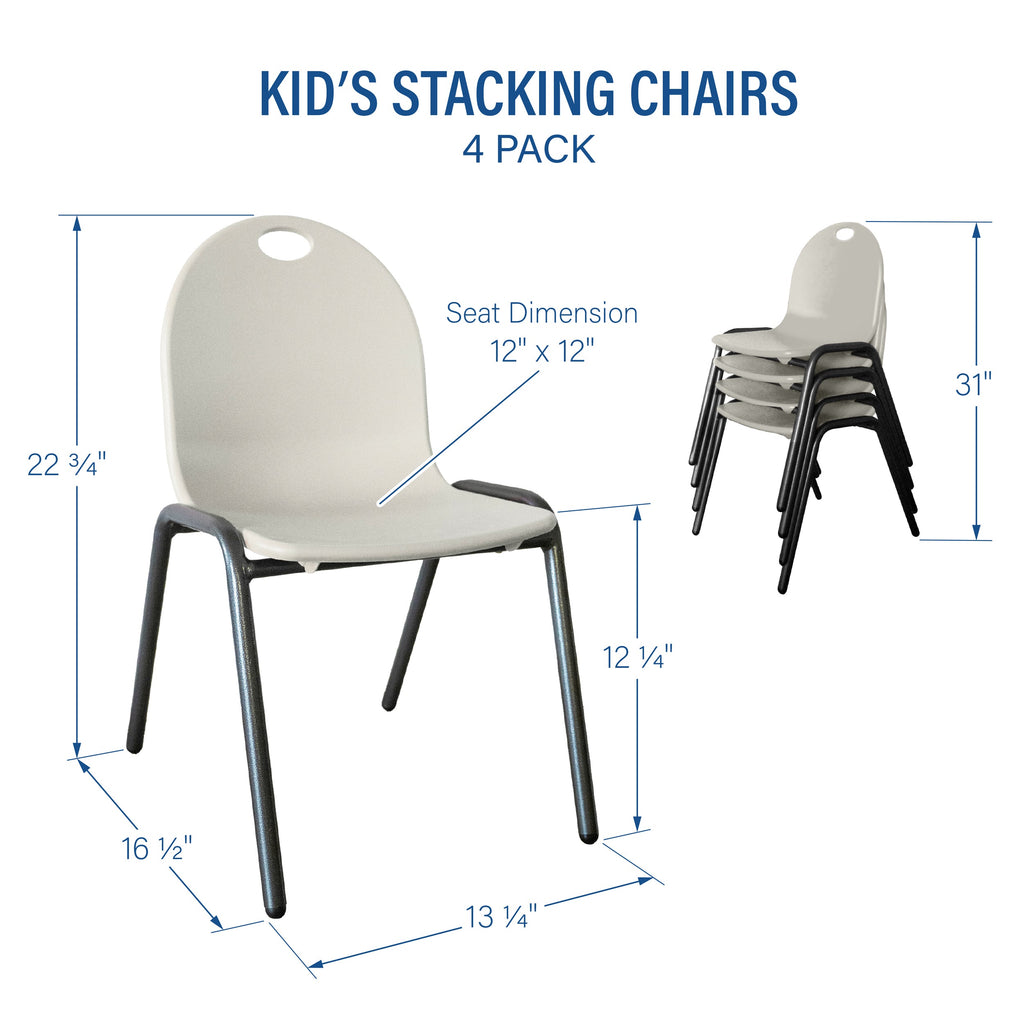 Kid's Stacking Chairs-4 Pack