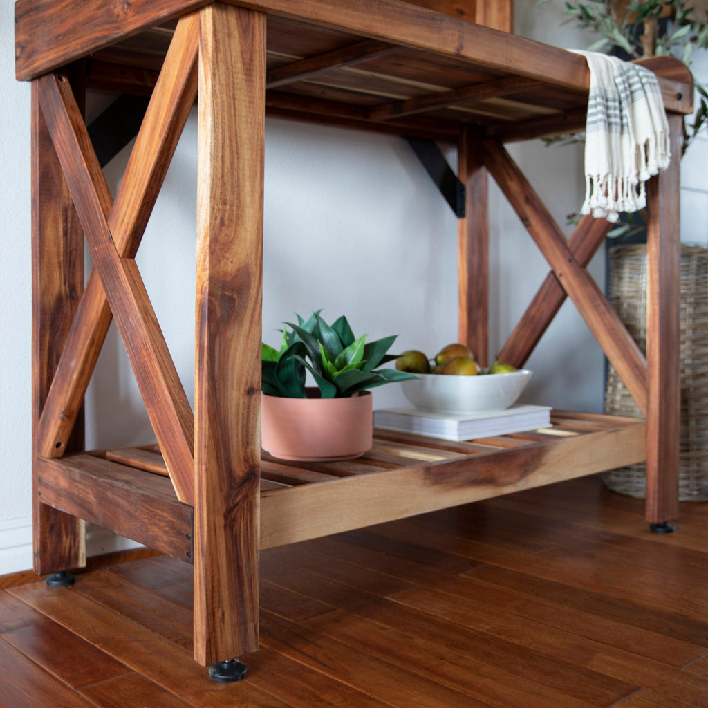 Potting Table/Bench/Serving Bar - Acacia Wood