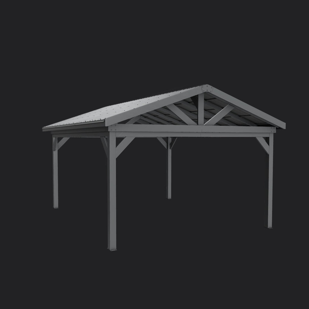 Lancaster | 18x14 Steel Gazebo with Gable Roof