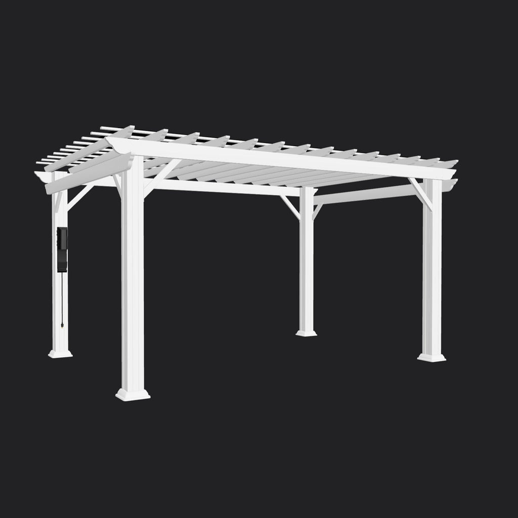 Stratford | 14x10 Steel Pergola – White