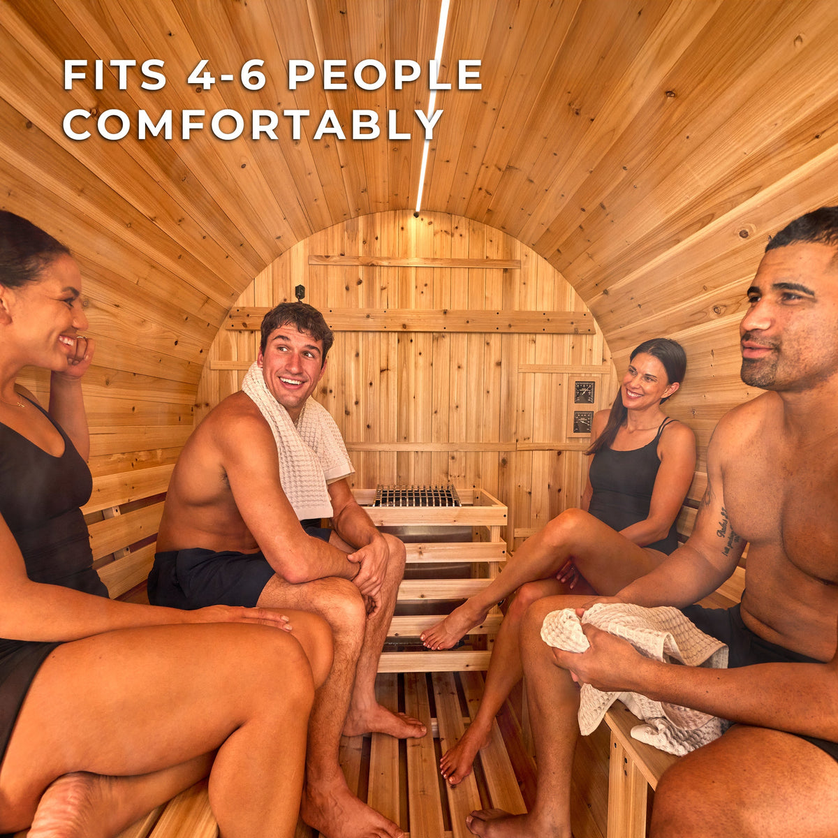 Paxton Outdoor Barrel Sauna – 4-6 Person