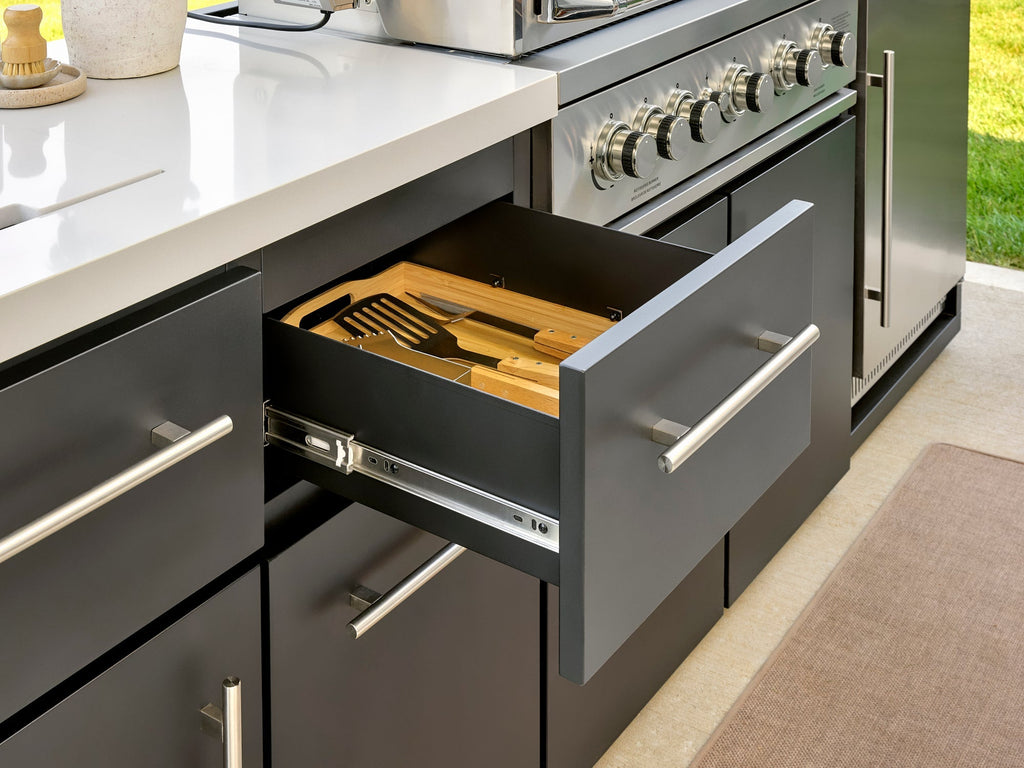 Emory | 9-Foot Outdoor Kitchen Island with Built-In Grill