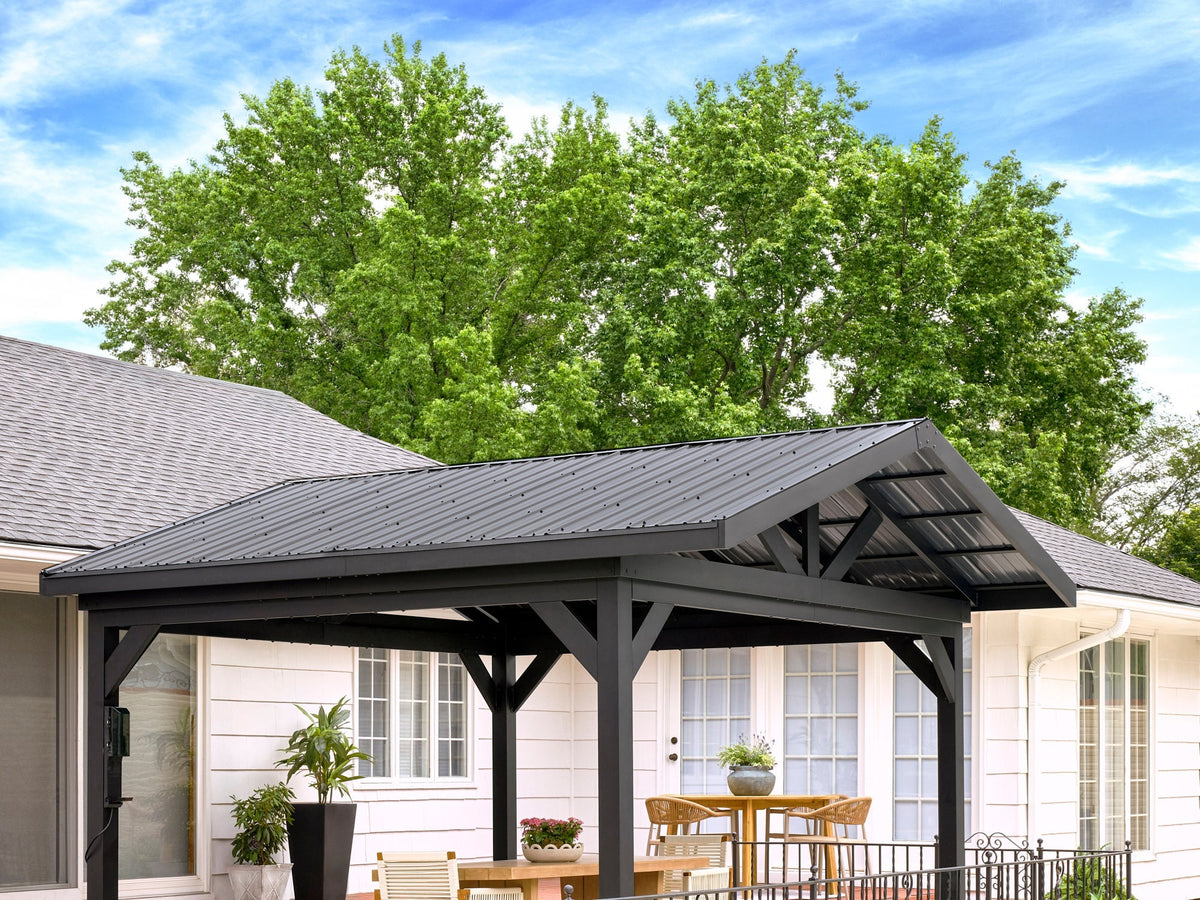 Lancaster | 14x14 Steel Gazebo with Gable Roof